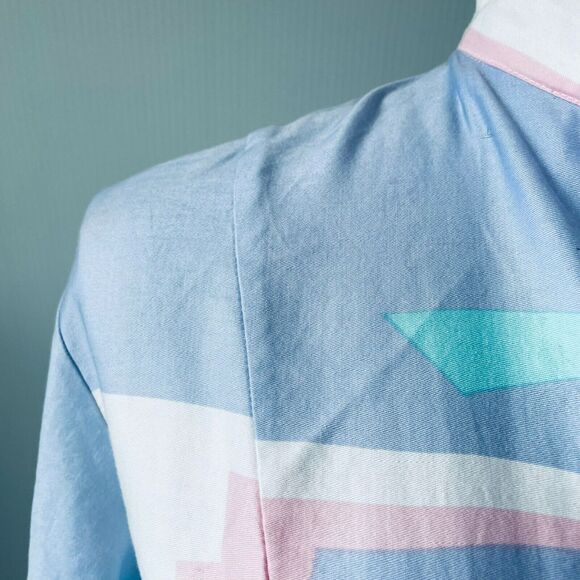 VTG Catherine Ogust Penthouse Gallery 70s Pastel Abstract House Dress Caftan OS - Picture 4 of 13